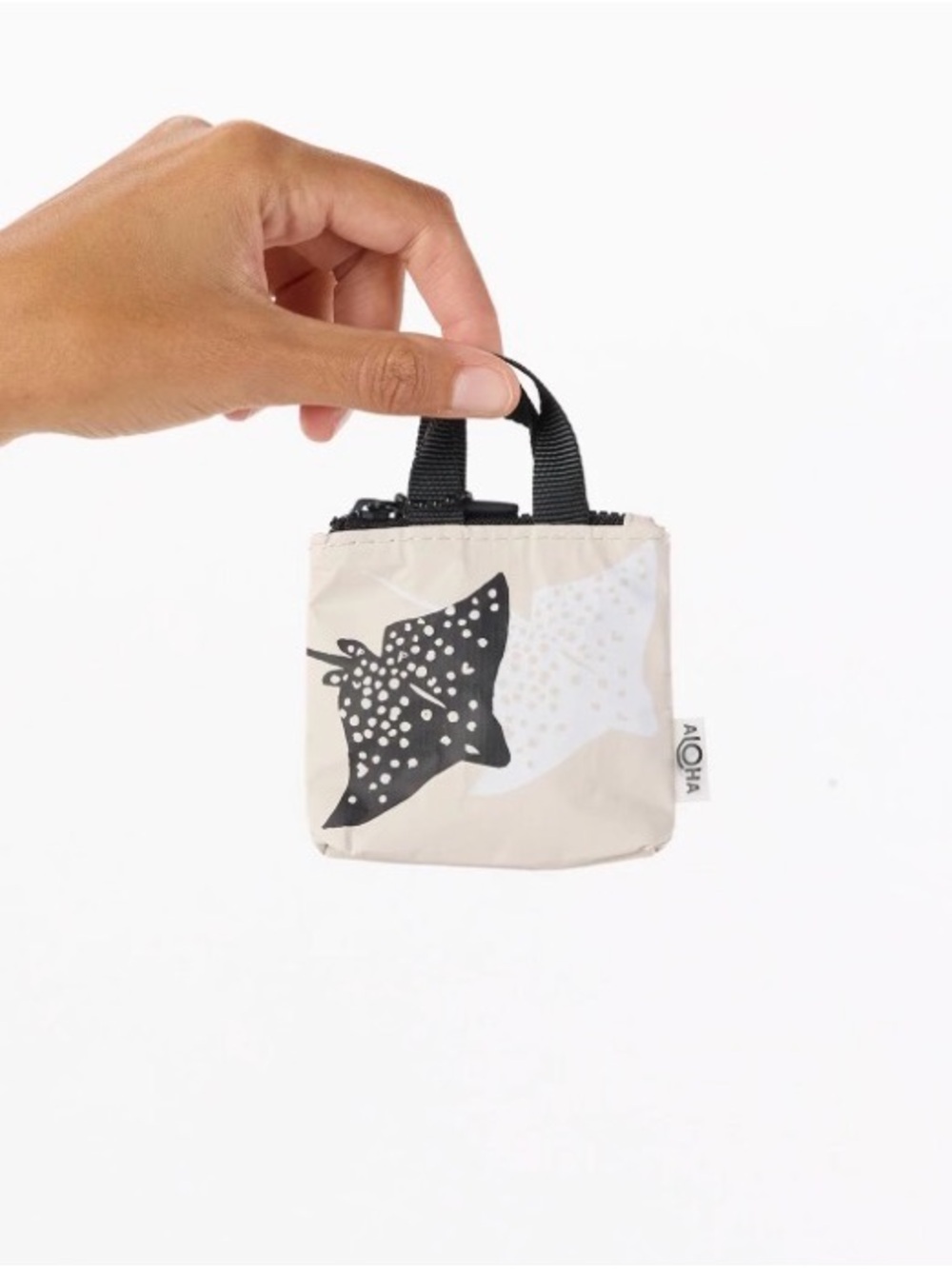 ALOHA Collection bundle ReversibleTote with Black Ray Pattern and Mini Tripper - Picture 5 of 5